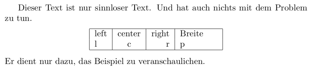 Wie verschiebt man eine tabelle in latex - Deutschland
